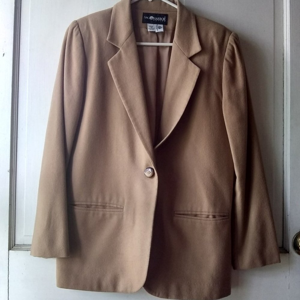 Vintage Oversized Blazer, 100% Wool